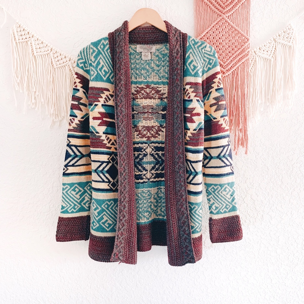 Urban Outfitters Aztec Tribal Print Cardigan